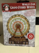 NEW Mr. Christmas World's Fair Grand Ferris Wheel Lighted, Musical, Animated picture