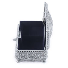 Large Rectangle Vintage style Metal Jewelry Box Trinket Gift Box Chest Ring Case picture