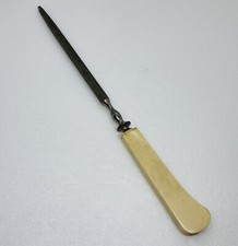 Vintage 1960s SHARPENING STEEL Knife Sharpener 13” Honing Rod Bakelite Handle 29 picture
