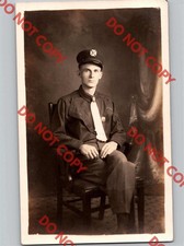 c1910 Fireman Firefighter At Studio WILLIAMSPORT Pennsylvania PA Lycoming RPPC picture