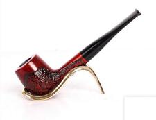 New Collectible Durable Red Wood Smoking Tobacco Pipe Cigarette Pipes Gift picture