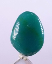 7.5cts GEM SILICA CHRYSOCOLLA Emeraldine Chalcedony Lily Mine Peru Tumbled B903 picture
