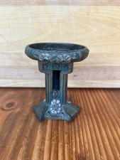 Antique French Art Nouveau Cast Metal Pedestal  Angle Holder Nice Patina  picture