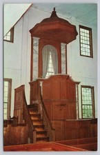 Vintage Sandown, NH Tulip Pulpit Old Meeting House 1774 Postcard picture
