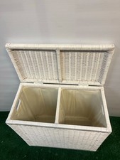 Clothes Storage Stylish Hamper - Small Rattan Basket with Lid for Laundry & Home picture