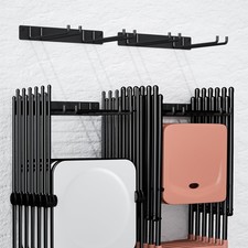 Moomsine Folding Chair Storage Rack For Garage 2-Pack Heavy Duty Wall Mount picture