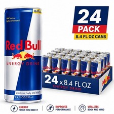 Red Bull Energy Drink with 80mg Caffeine plus Taurine, 8.4 Fl Oz (24 Pack) Cans picture