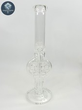 18” Swiss Percolator Glass Bong – Clear Thick Water Pipe Hookah w/ 18mm Bowl picture