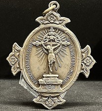 Antique Argentina Fleury Cross Medal Jesus Virgen del Milagro Archconfraternity picture