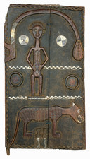 West African Carved Wooden Baule Door from region of West Africa on Ivory Coast picture