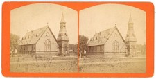 GEORGIA STEREOVIEW - Brunswick - Presbyterian Church - 1880s VERY RARE picture
