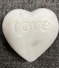 Stone Soapstone Carved Heart Shape. picture