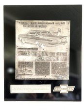 1959 Chevrolet Belair Hard Top Antique Advertising Printing Plate picture