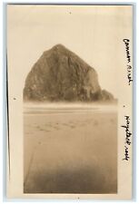 c1910's View Of Haystack Rock Cannon Beach Oregon OR RPPC Photo Antique Postcard picture