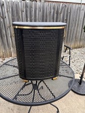 MCM PEARL WICK BLACK HAMPER GOLD FLAKE LUCITE HANDLES picture