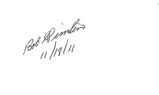 Bob Gimlin signed 3x5 index card 