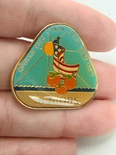 1988 Roger Stanton Salutes Orange County Seniors Lapel Pin Teal Badge Vintage picture