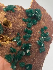Stunning Luxurious Dioptase Crystals on A Sparkling Matrix - See Video picture
