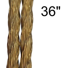 Reeded Twisted Square Brass Tubing Pipe Pole Sleeve 36