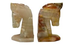 Bookends Horse Head Onyx Mid Century Modern picture