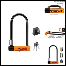 Kryptonite Evolution Standard Bike U-Lock 14mm Steel Shackle 3 Keys picture