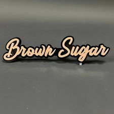 1PC Brown Sugar 3D Acrylic Badge - Car Truck Emblem Fender Sticker picture