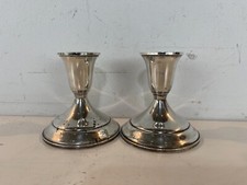 Vintage Towle Sterling Pair of Weighted Candle Holders #512 picture