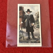 1929 Wills “English Period Costumes” A PURITAN • ABOUT 1640 Tobacco Card #23  VG picture