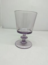 Clear Lilac Purple Glass Pedestal Spooner Vase 6.25