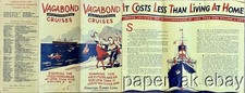 1934 American Export Lines Mediterranean Cruises  Brochure With Cartoon Map picture