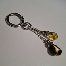 📿Boxing Keychain Mini Cute Boxing Gloves Key Chain Sport Pendant Amber📿 picture