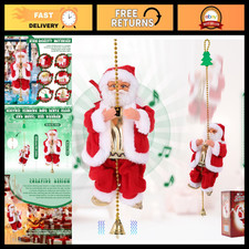 Climbing Santa on Rope, 3-Mode Musical Animated Santa Claus picture