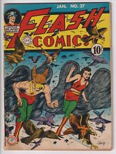 Flash Comics #37 VG- 3.5 Classic, Iconic Cover, Incomplete but VERY AFFORDABLE  picture