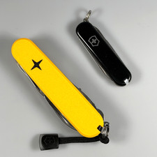Victorinox Climber Custom Yellow RedEdge Scales + Black Classic SD Knife Set picture