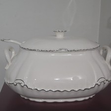 Vintage White Tureen with Lid picture