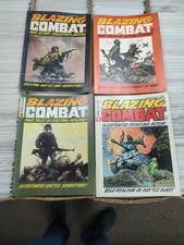 Blazing Combat 1-4 2 3 complete set Warren Magazine all have Frazetta covers picture