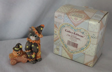 1994 Enesco Calico Kittens, Cute As A Pumpkin, Halloween Figurine, 625183 picture