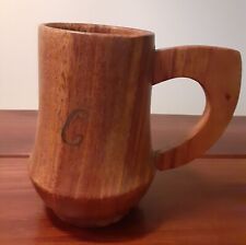 Primitive  Wooden Mug With Initial 