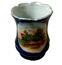 SOUTH STREET MANASQUAN NJ NEW JERSEY  Souvenir Porcelain Trinket ANTIQUE COBALT picture