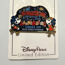 Disney Pin IllumiNations Reflections of Earth Farewell ‘19 Epcot CM LE 500 Mick picture