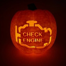 Check Engine pumpkin picture