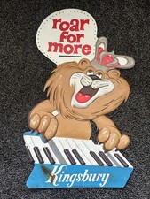 Vintage Kingsbury  Beer Roar For More  Lion  Advertising Vacuform Sign 12x18 picture