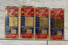 Vintage United States Motors Oshkosh Wi Brass ID Tags Nameplates Generators Rare picture