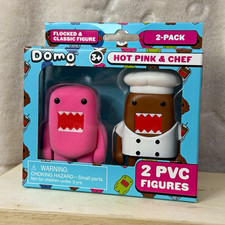 Domo Flocked & Classic Domo 2-Pack PVC Figures Hot Pink & Chef picture