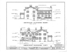 Collier PA 1900s William R Ricketts House North Mountain elevation drawing picture