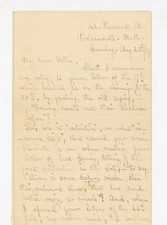 1869 Autograph Letter Signed Portsmouth NH Eliza A. Haven Cousin Nellie England picture