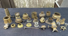 Lot Assorted Antique Kerosene Oil Lamp Brass Lamp Parts Repair Restore picture