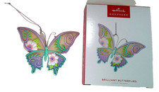 BRILLIANT BUTTERFLIES 2022 Hallmark Ornament Floral Design with Gem Accents picture