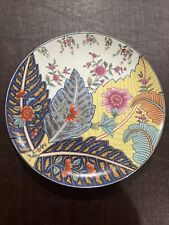 Tobacco Leaf Fine China by Mann Plate 10.25 Diameter Genus Nicotinia Multicolor picture