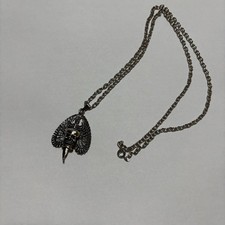 G&S Vintage Silver 925 Skull Necklace 1985 Collector's Jewelry Unused picture